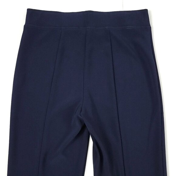 Joseph Ribkoff Women's Navy Dress Pants Back Slit Cuffs Pull On Stretch Size 8 - Picture 3 of 14